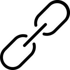 Hyperlink icon in outline style. Simple URL symbol vector illustration — pixel-perfect icon.
