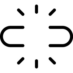 Unlink icon in outline style. Simple remove URL symbol vector illustration — pixel-perfect icon.