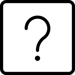 Question symbol icon in outline style. Simple FAQ vector illustration &mdash; pixel-perfect icon.