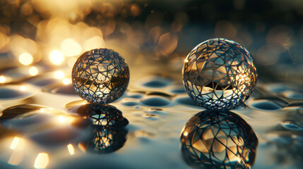 Quantum computing background with illustration of qubit and field force over a sci-fi background. Neural network and machine learning with quantum computer