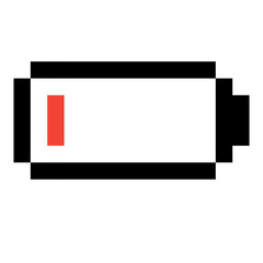 pixel battery element - obrazy, fototapety, plakaty
