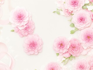 Beautiful pink background with roses, in soft tones.