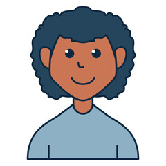 Afro black man avatar illustration. Suitable for profile picture, member information, audience data, people infographic, and more