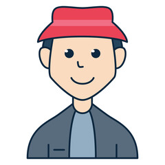 Gipsy man avatar illustration. Suitable for profile picture, member information, audience data, people infographic, and more