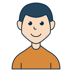Man avatar illustration. Suitable for profile picture, member information, audience data, people infographic, and more
