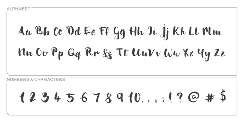 alphabet letters font set. typography font with trendy letters thin, bold, uppercase, lowercase and numbers. vector illustration.