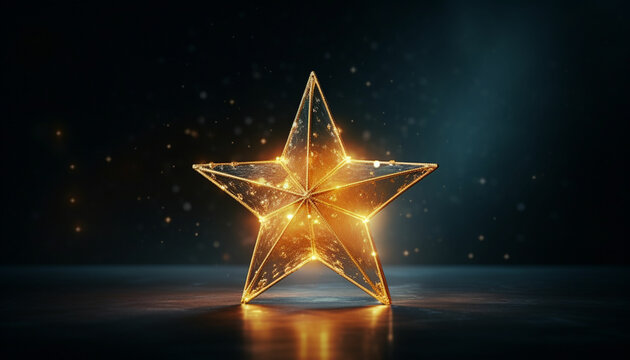 Create a simple, sparkling star with animated glimmers to represent a twinkling effect