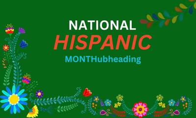 international Hispanic monthubheading. post and background