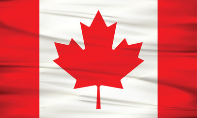 Illustration of Canada flag and editable vector Canada country flag