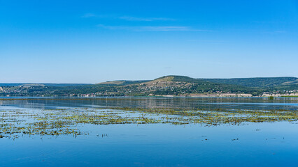 The Great Russian Volga River and its banks.