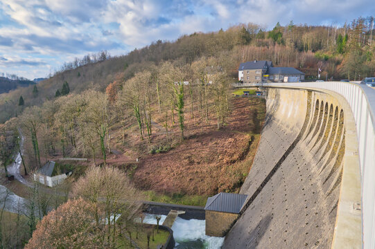 View of the Agger dam in Attendorn, North Rhine-Westphalia, Germany
​