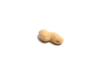 Peanuts in shell on white background