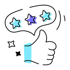 Here’s a doodle icon of customer service 