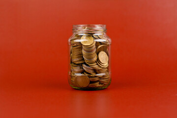 Saving money and working time of money and time Wage stream, funds, coin bank