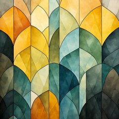 Obraz premium A yellow and blue geometric printed pattern
