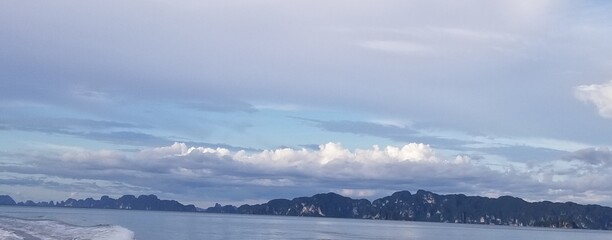 mountain landscape by the ocean