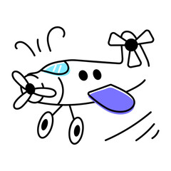 Aircraft Doodle Icon