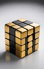 cubes isolated on grey