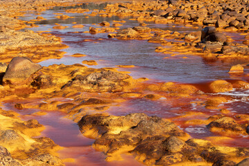 rio tinto , andalusia, spain, red river