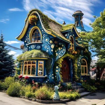 Colorful architecture at Universal Studios in Orlando, Florida.