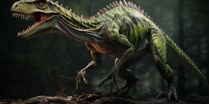 Big prehistoric animal. Wild dinosaur