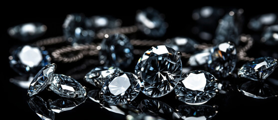 Diamonds - attractive graphic composition - obrazy, fototapety, plakaty