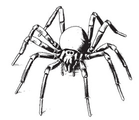 Spider insect sketch hand drawn in doodle style