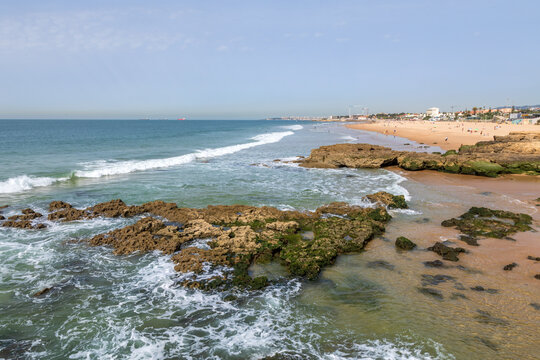 Praia de Carcavelos a Lisbona in Portogallo