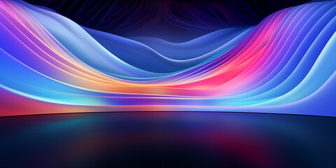 Large led projection screens. Colorful abstract background. Light show on the stage