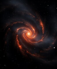 a spiraling galaxy in space