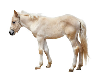 Obraz na płótnie Canvas Baby pferd isoliert auf weißem Hintergrund, Freisteller 