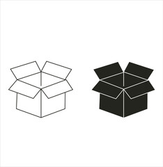 Box Outline And Vector 