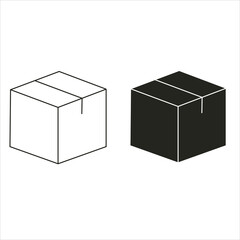 Box Outline And Vector 