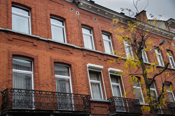 Obraz premium Typical Belgian colorful architecture and Flemish stile of houses and buildings, Belgium, Brussels