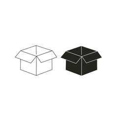 Box Outline And Vector 