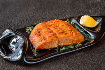 Baked salmon fillet