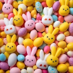 Whimsical Easter Bunnies and Eggs Candy Assortment