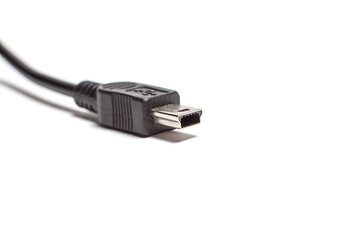 USB connector on white background