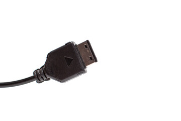 USB connector on white background
