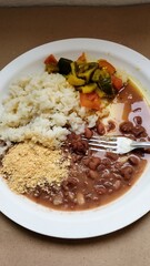 Brazilian food on the plate 