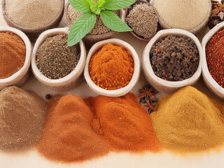 spices and herbs, Exquisite Spice Macro, A captivating burst of vibrant hues, unveiling the essence of flavor in a single frame