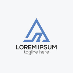 Letter a logo design concept isolated vector template illustration