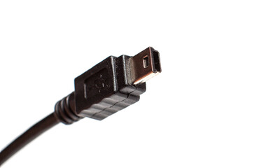 USB connector on white background