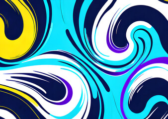 Multicolored wave textured backgrounds made of liquid marble. wavy psychedelic backgrounds Generative AI