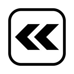 Fototapeta premium Fast forward icon button multimedia next media player double arrows isolated on white background vector design