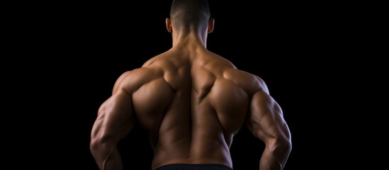 back view of a bodybuilder