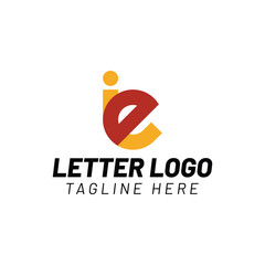 I E icon logo design E L elegant and Professional letter icon design