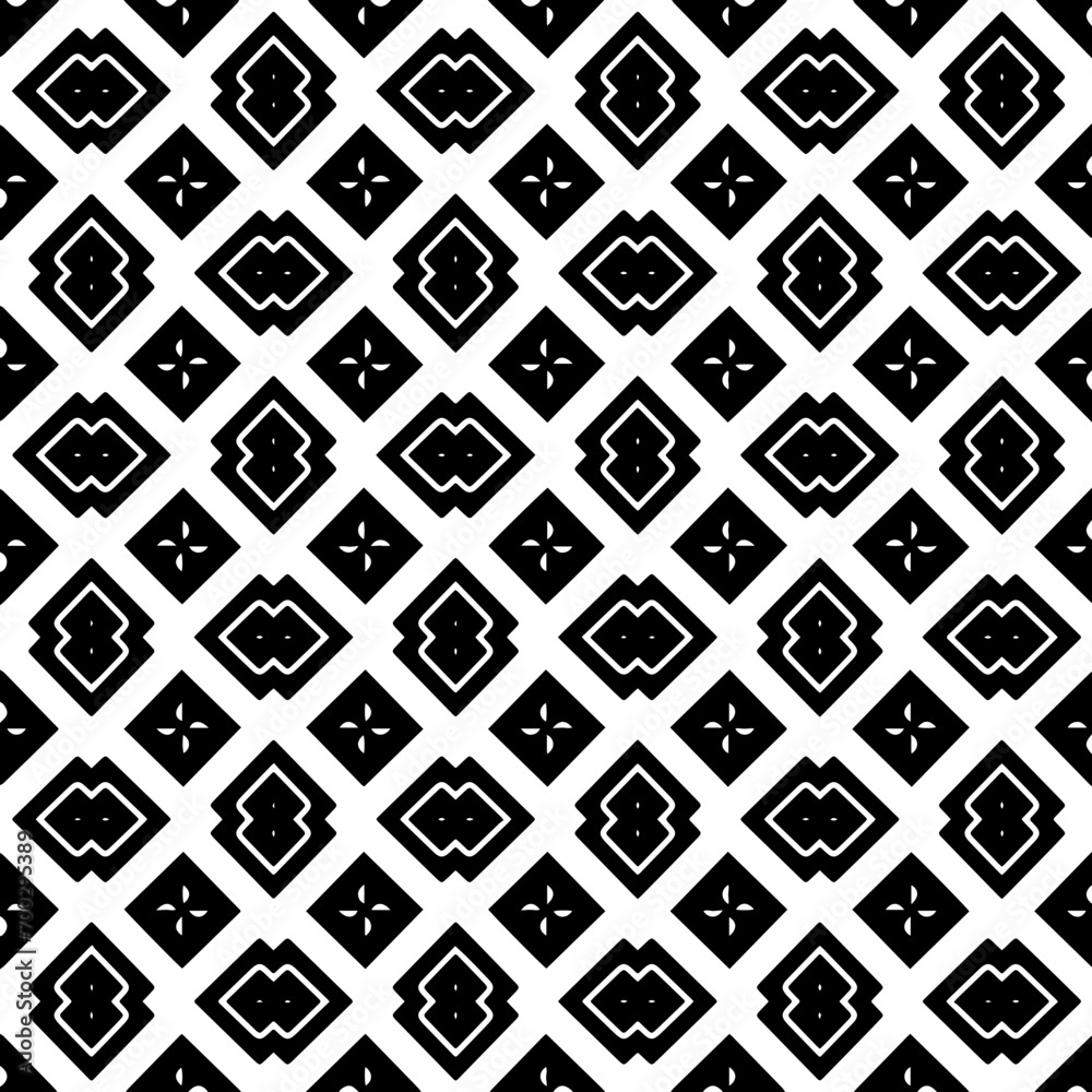 Wall mural White background with black pattern. Seamless texture for fashion, textile design,  on wall paper, wrapping paper, fabrics and home decor. Simple repeat pattern.