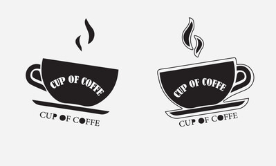 Cofee cup icon flat. Vector illustration symbol and bonus pictogram
