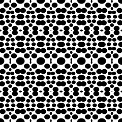 Abstract Shapes.Vector Seamless Black and White Pattern.Design element for prints, decoration, cover, textile, digital wallpaper, web background, wrapping paper, clothing, fabric, packaging, cards.